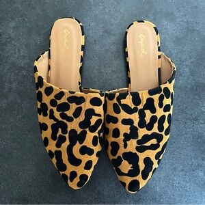 Leopard Print Mule Shoes